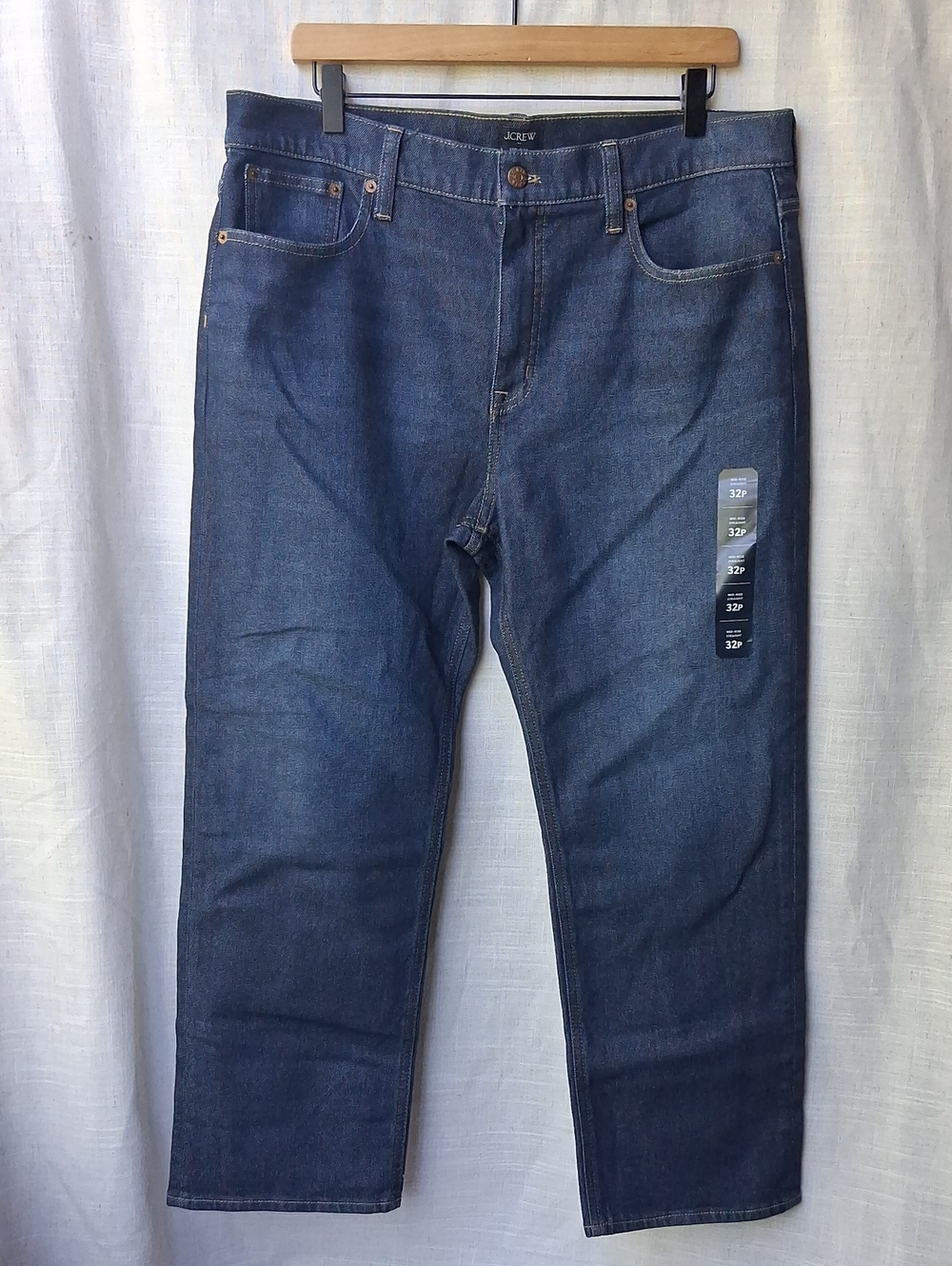 J. Crew Straight Leg Jeans in Dark Blue Denim Mid-Rise 32P